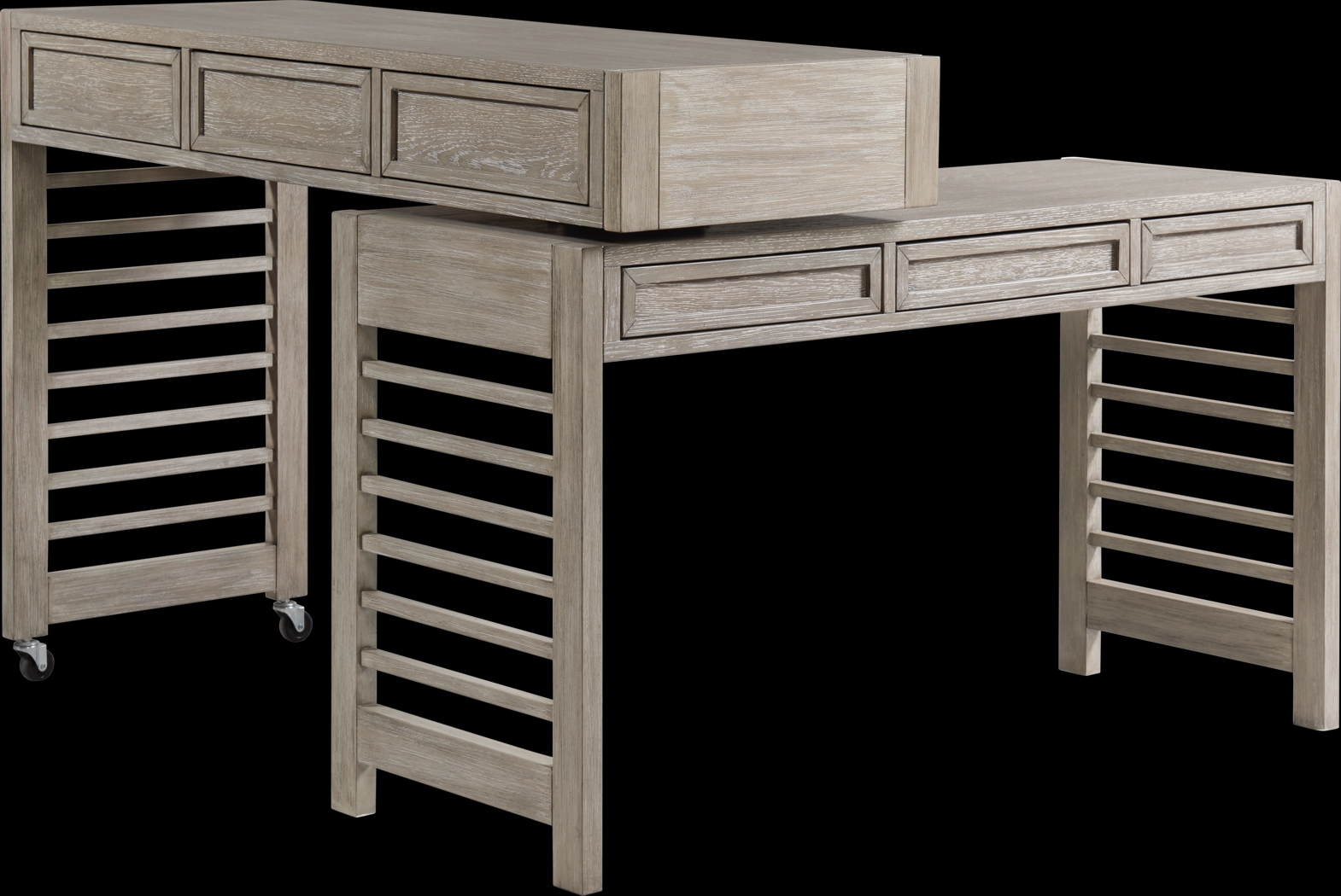 Lynnwood Taupe Swivel Desk - Thumbnail - Image 2