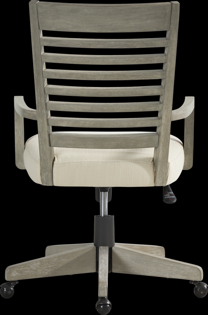 Lynnwood Taupe Desk Chair - Thumbnail - Image 2