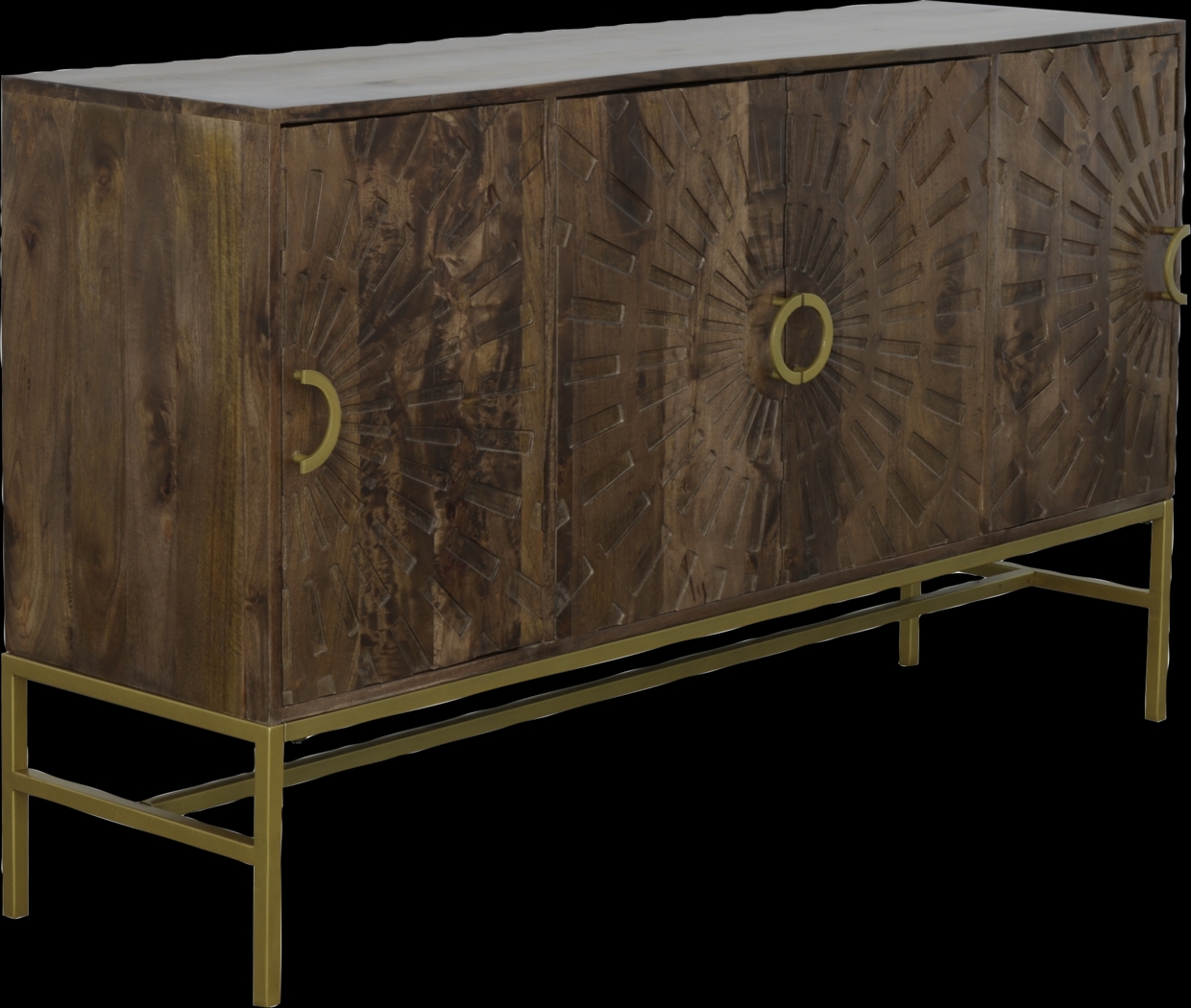Lyrewood Brown Credenza - Thumbnail - Image 1