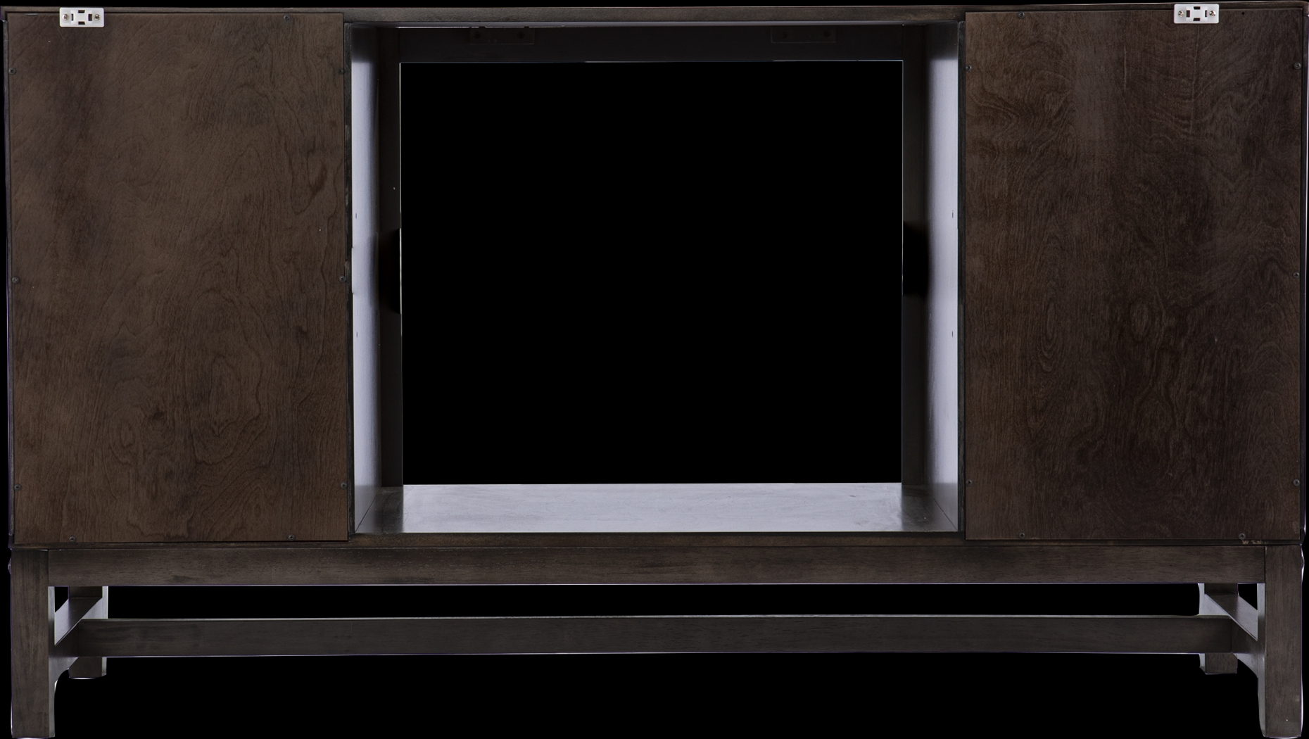 Lysander III Brown 54 in. Console, With Smart Electric Fireplace - Thumbnail - Image 2