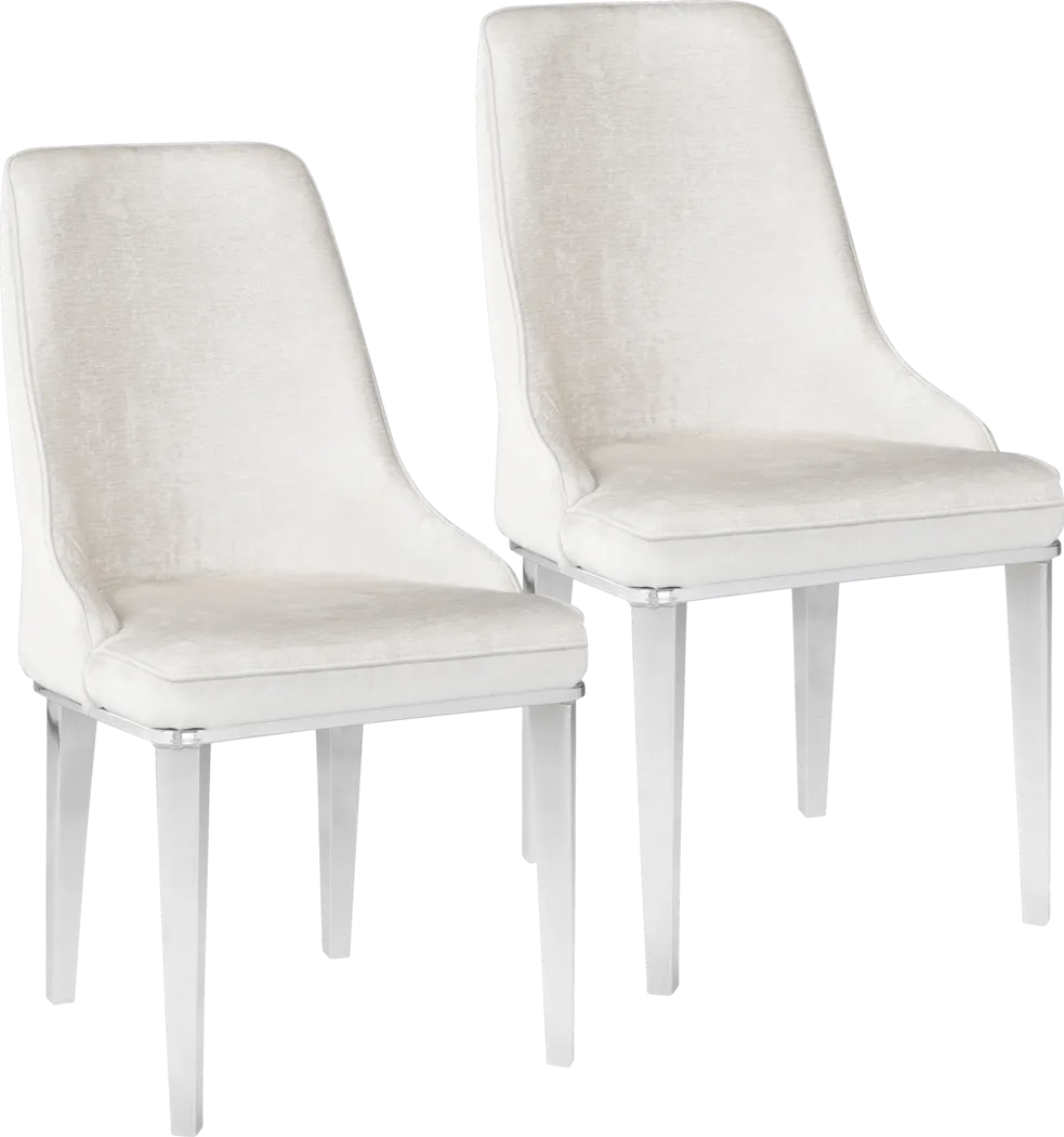 Lysette Ivory Side Chair, Set of 2 - Thumbnail - Image 1