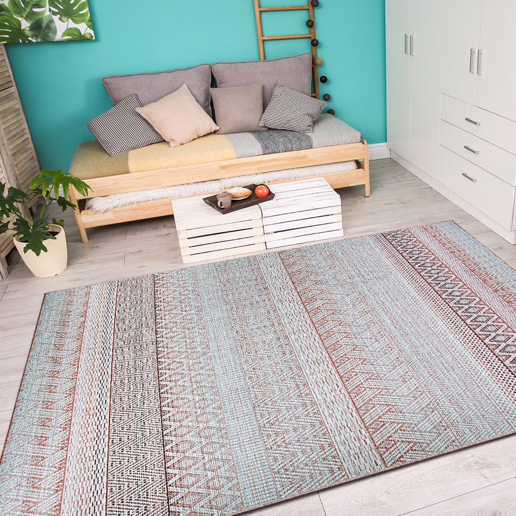 Mabella Red 5'3 x 7'6 Indoor/Outdoor Rug - Thumbnail - Image 4