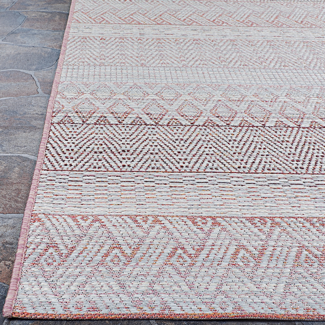 Mabella Red 7'10 x 10'9 Indoor/Outdoor Rug - Thumbnail - Image 2