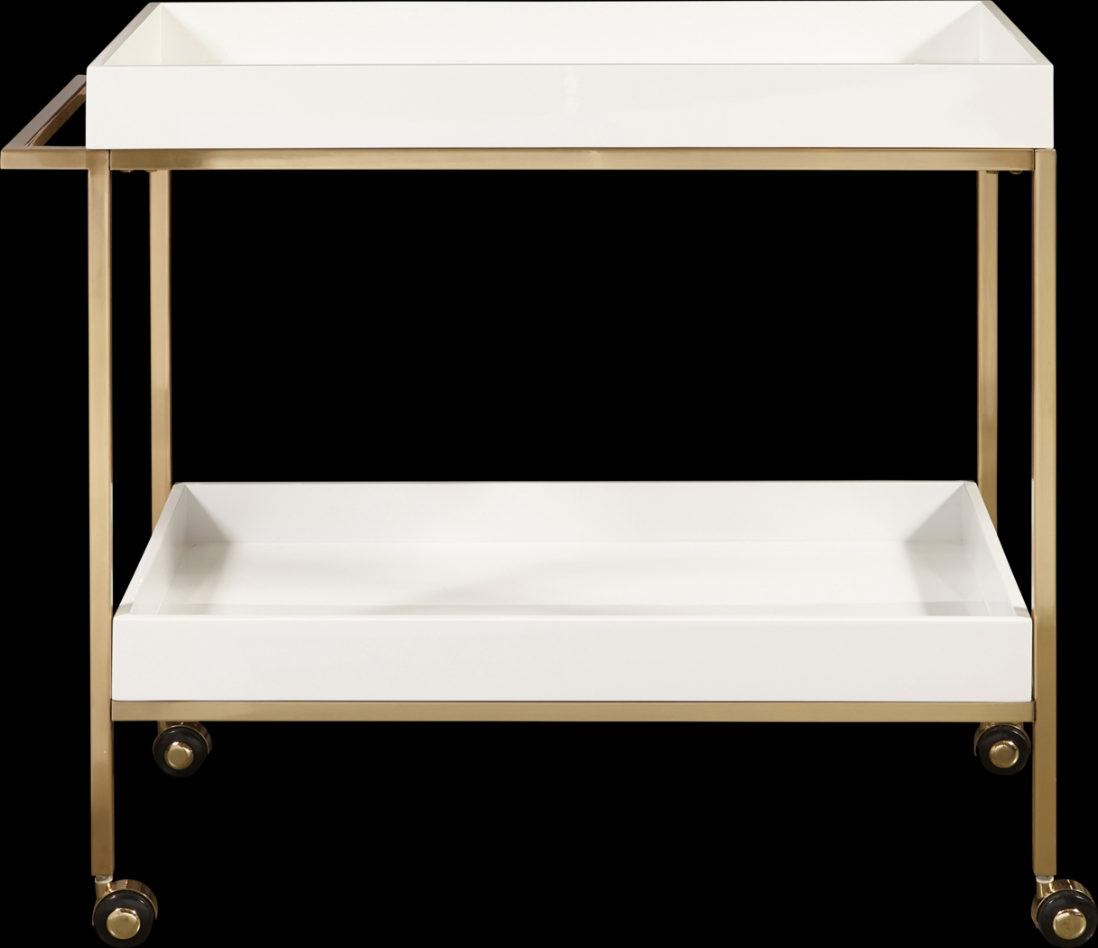 Mabelvale White Bar Cart - Thumbnail - Image 2