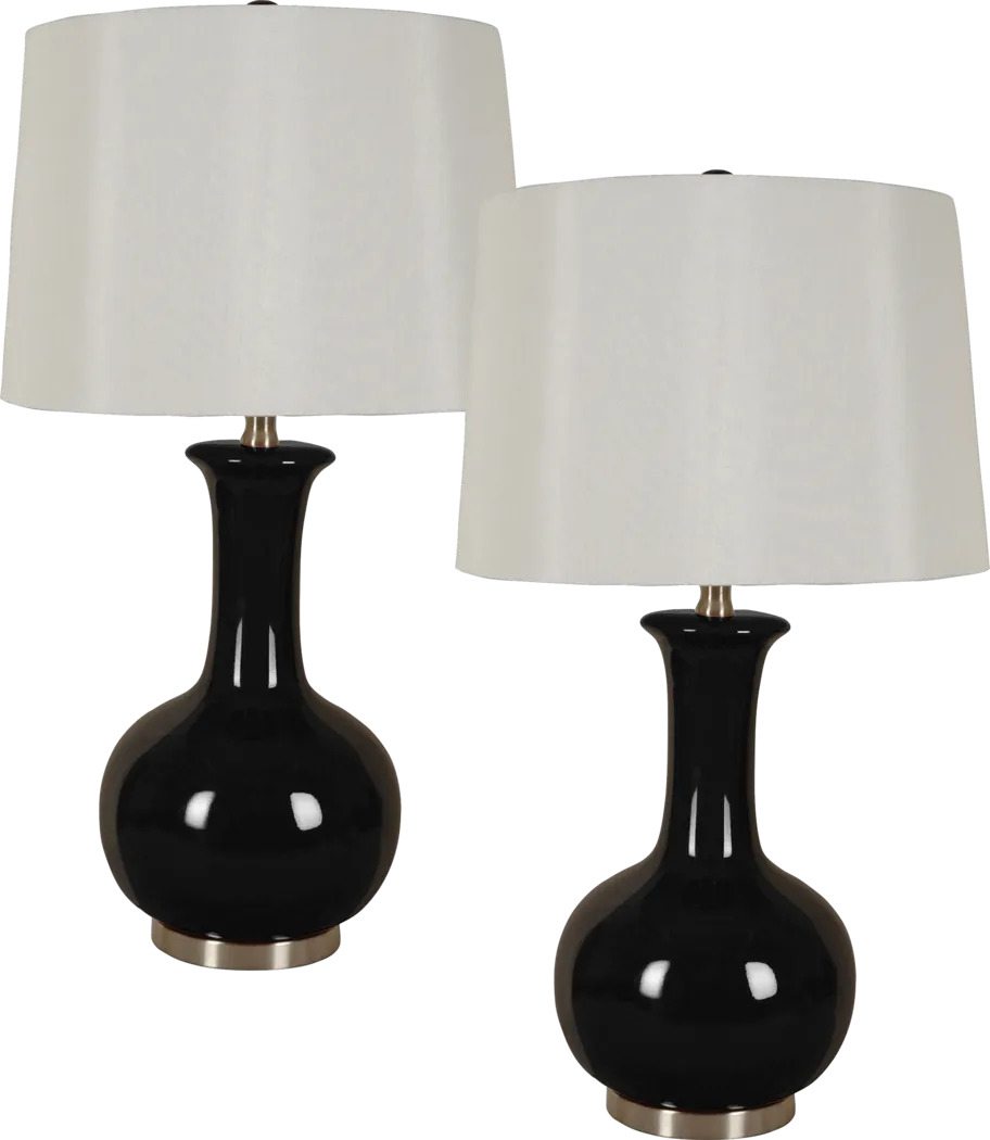 Mabie Court Black Lamp, Set of 2 - Thumbnail - Image 1