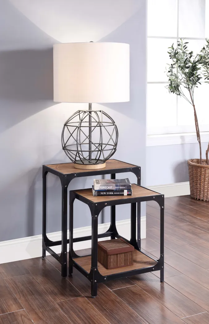 Mable Cross Brown Set of 2 Nesting Tables - Thumbnail - Image 2