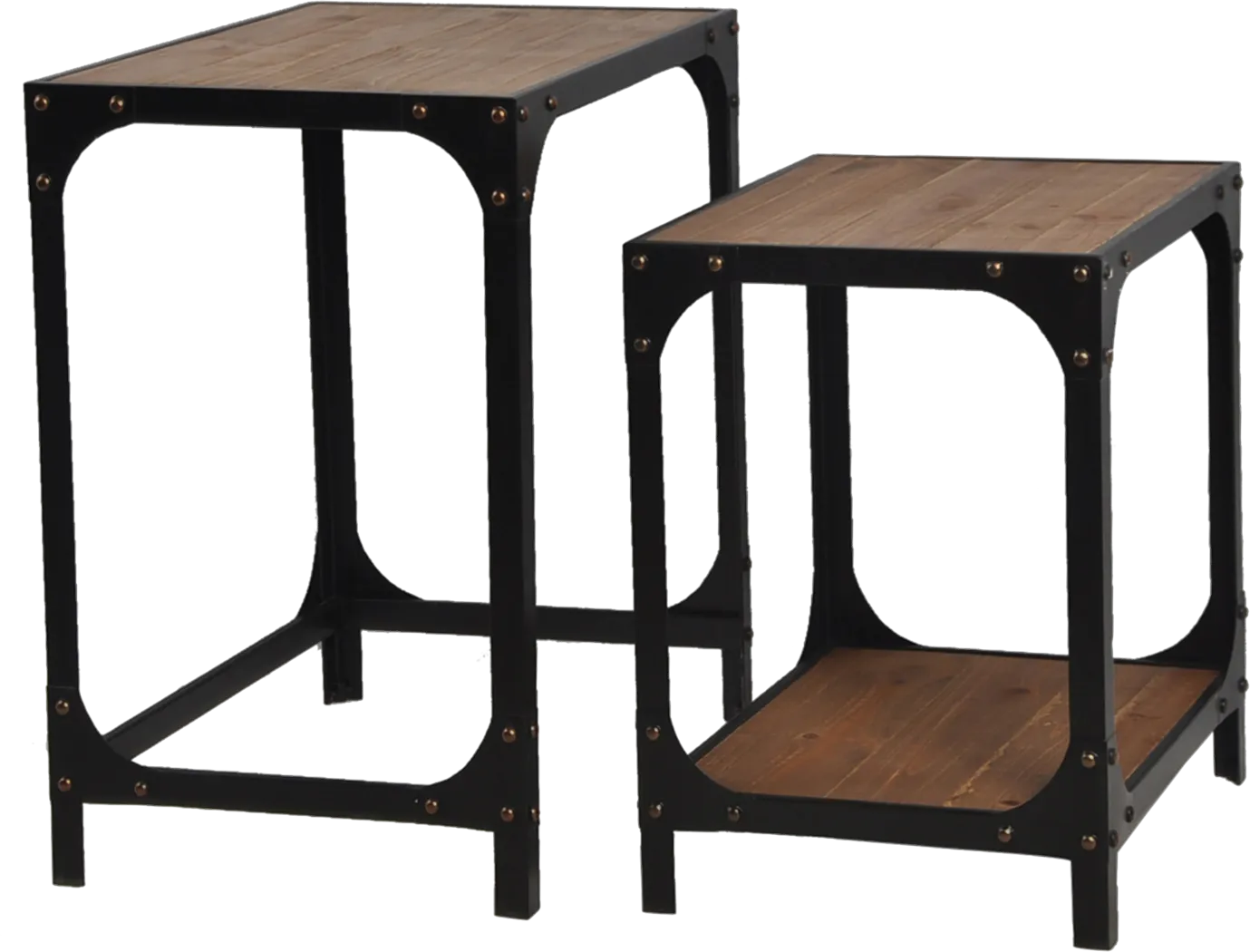 Mable Cross Brown Set of 2 Nesting Tables - Thumbnail - Image 1