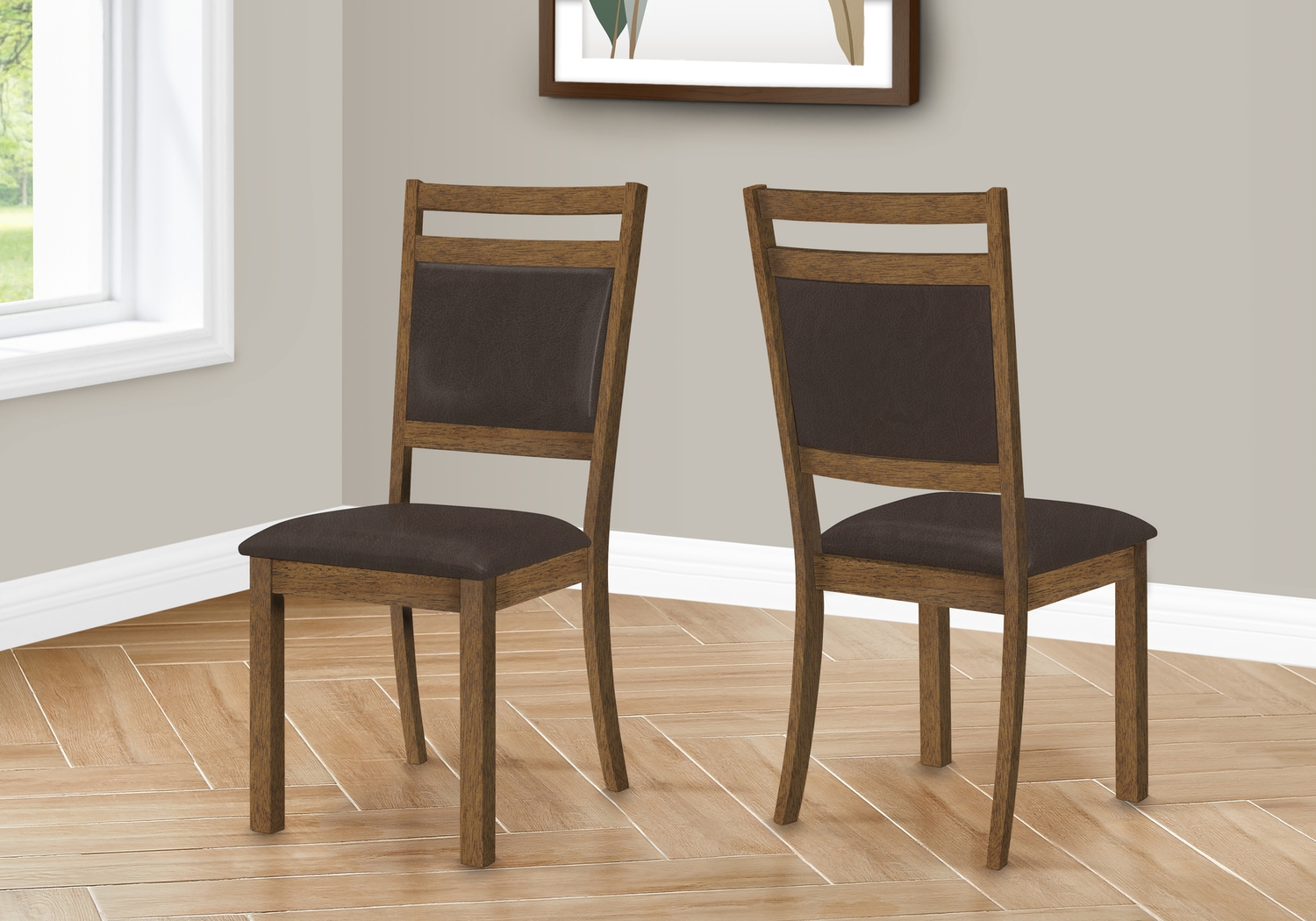 Macdill Brown Dining Chair, Set of 2 - Thumbnail - Image 2