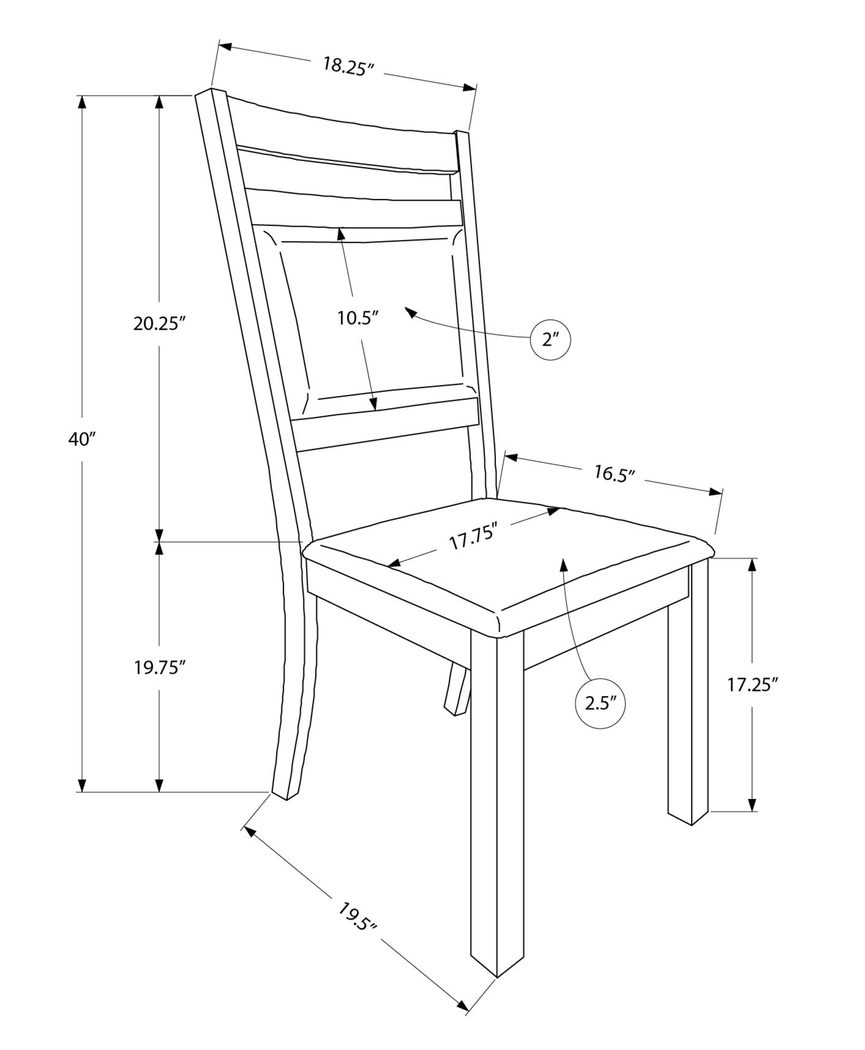 Macdill Brown Dining Chair, Set of 2 - Thumbnail - Image 4