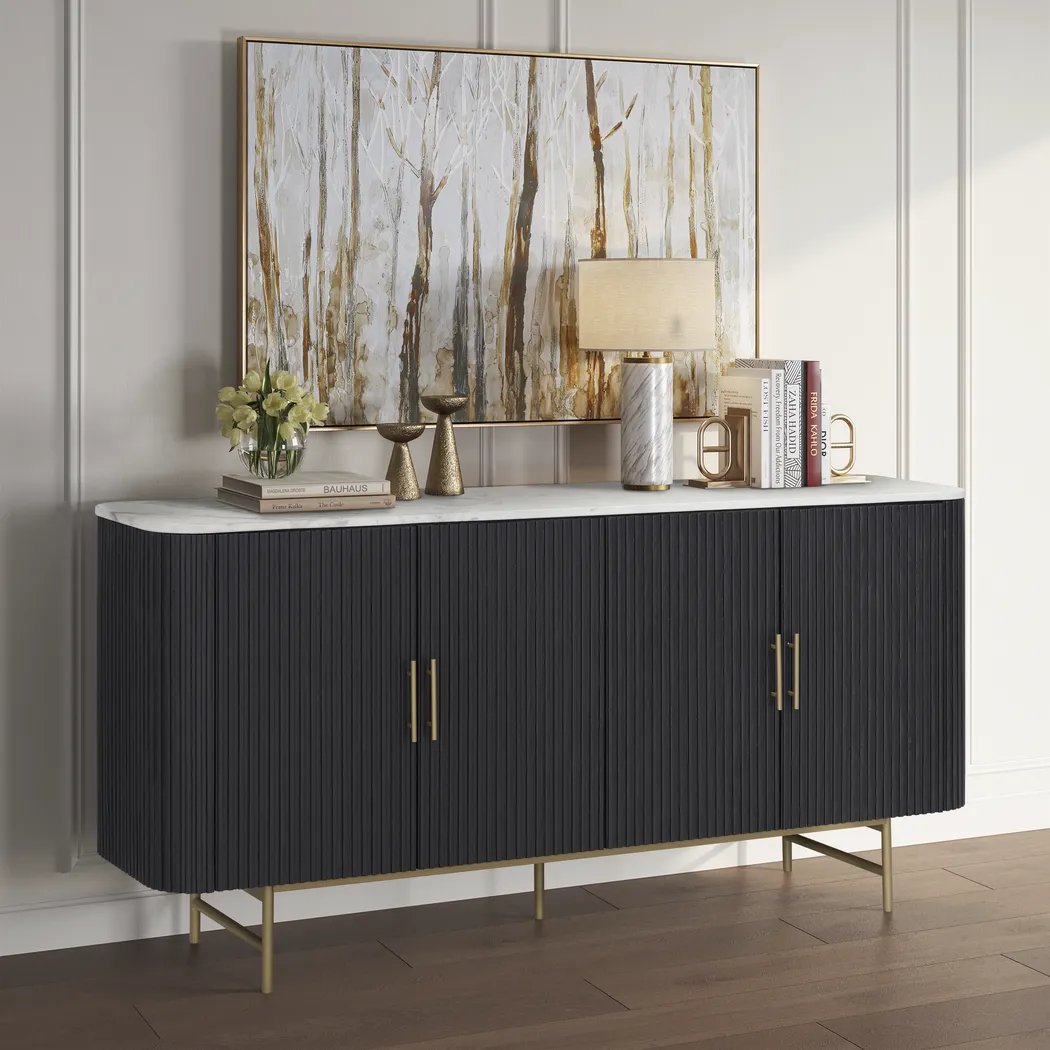 Macklin Black Credenza - Thumbnail - Image 4