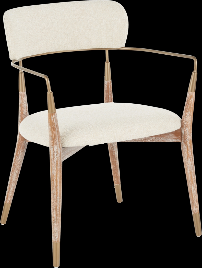 Mackling Cream Arm Chair, Set of 2 - Thumbnail - Image 2