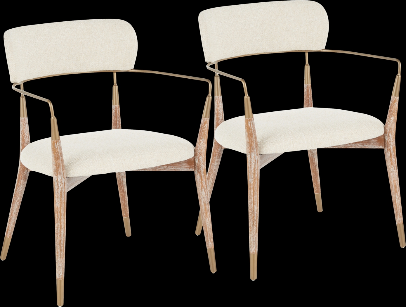 Mackling Cream Arm Chair, Set of 2 - Thumbnail - Image 1