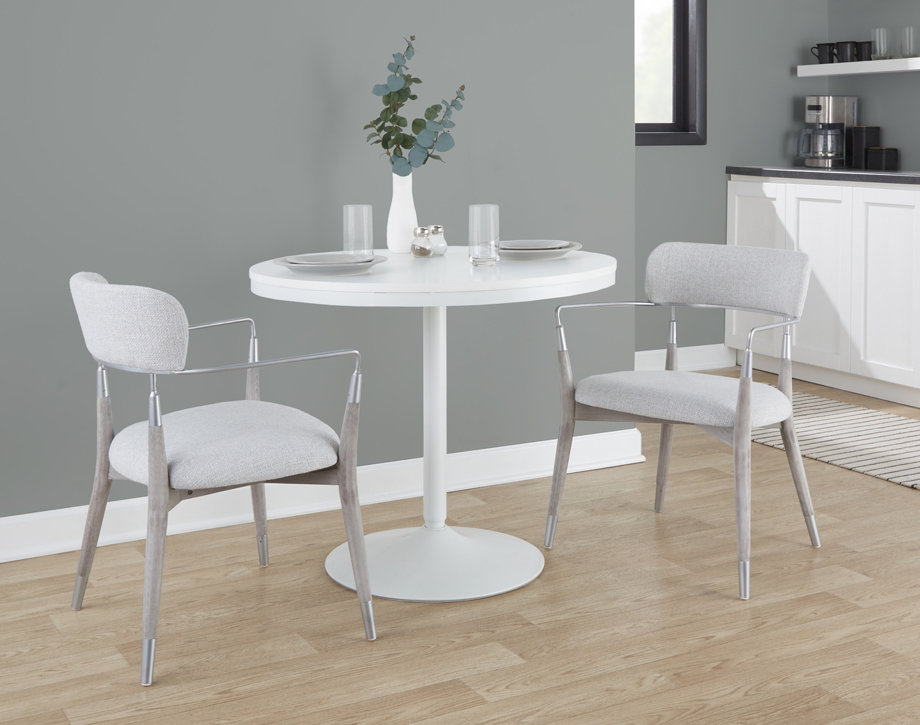 Mackling Gray Arm Chair, Set of 2 - Thumbnail - Image 2