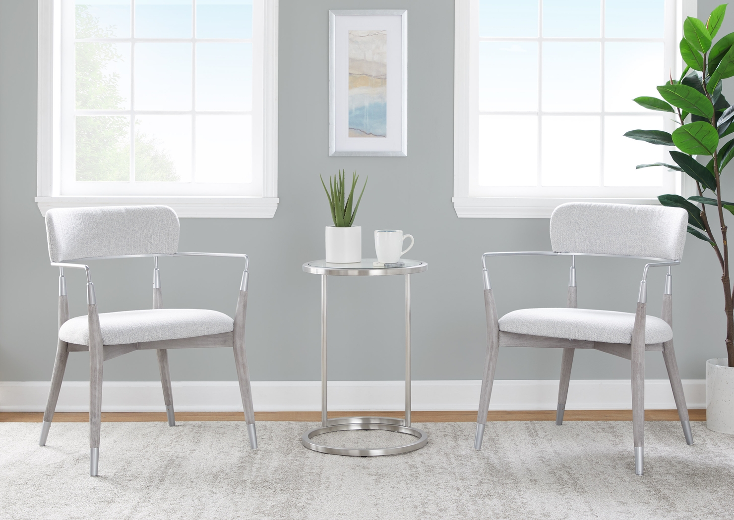 Mackling Gray Arm Chair, Set of 2 - Thumbnail - Image 11