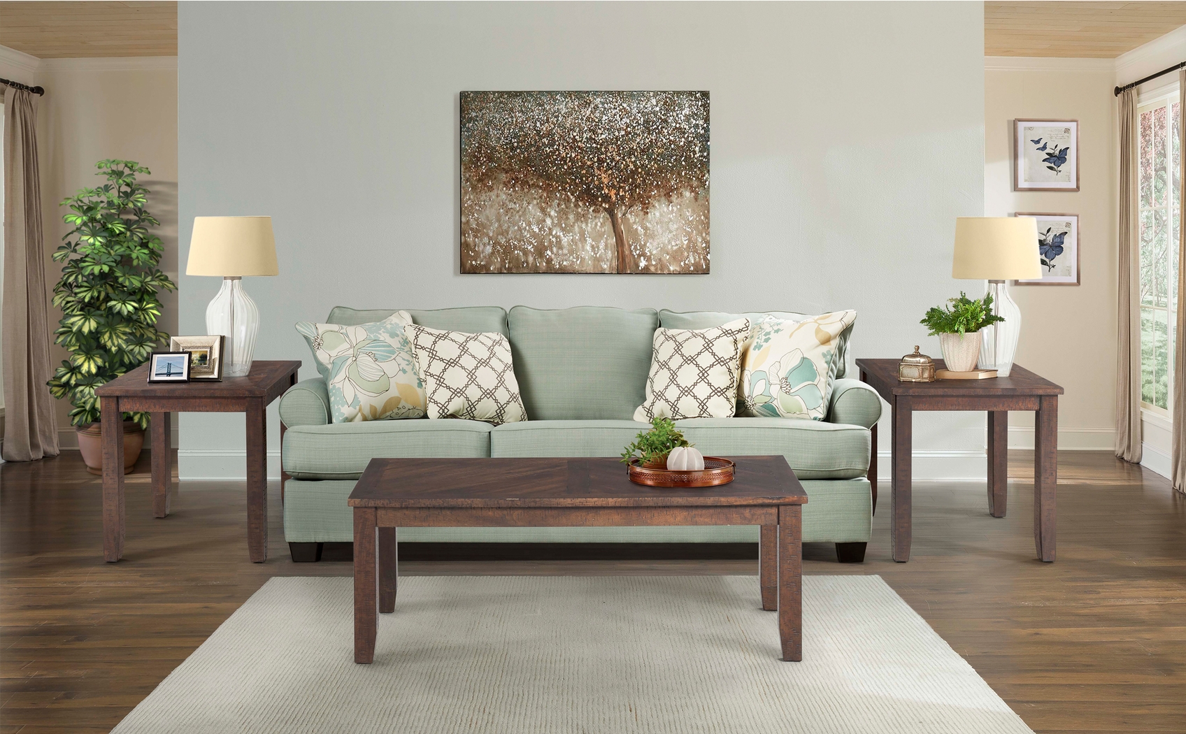 Maclaurin Walnut 3pc Table Set - Thumbnail - Image 2