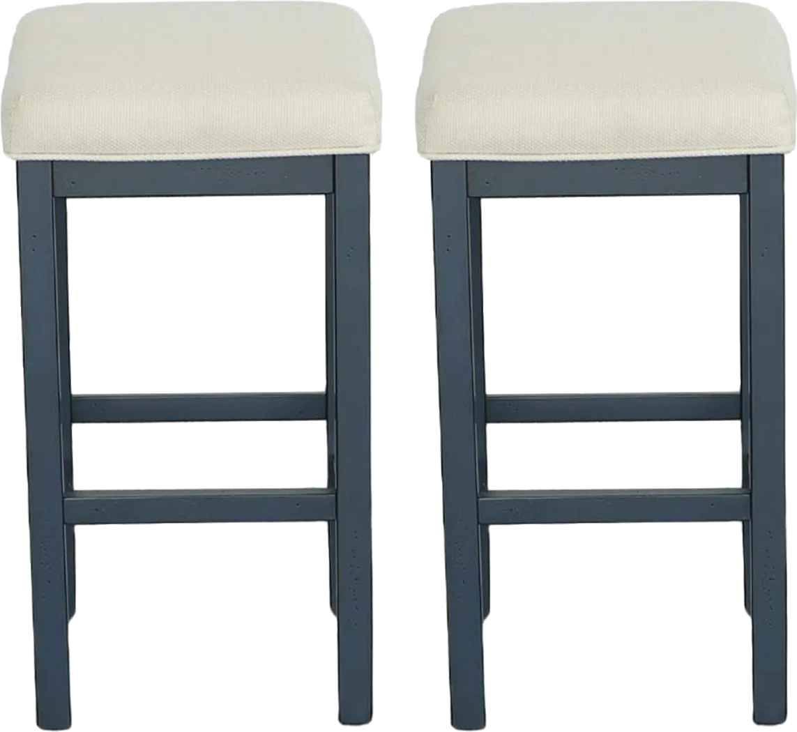 Macsvega Blue Counter Stool, Set of 2 - Thumbnail - Image 2