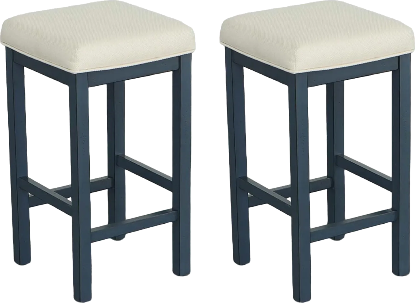 Macsvega Blue Counter Stool, Set of 2 - Thumbnail - Image 1