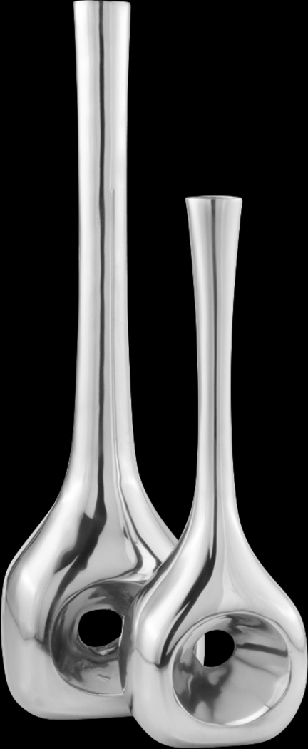 Macyn Silver Vase, Set of 2 - Thumbnail - Image 1