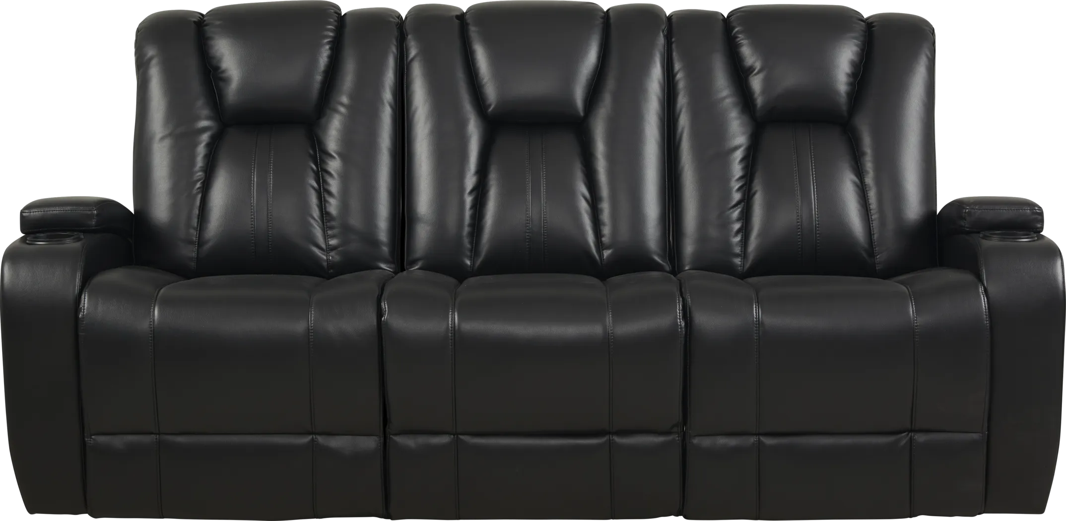 Madden Park Black Dual Power Reclining Sofa - Thumbnail - Image 1