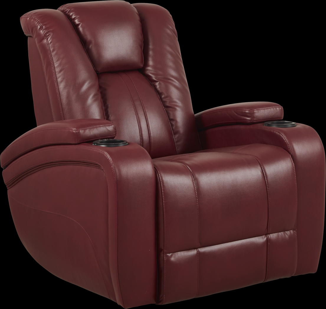 Madden Park Red Dual Power Recliner - Thumbnail - Image 1