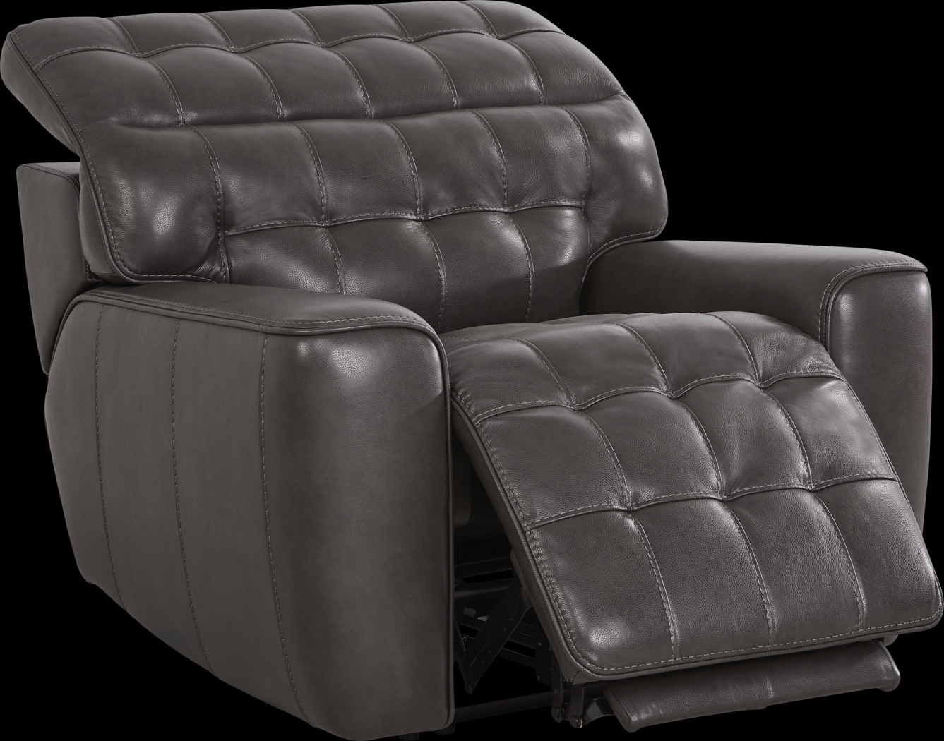 Maddox Manor Dark Gray Dual Power Recliner - Thumbnail - Image 1
