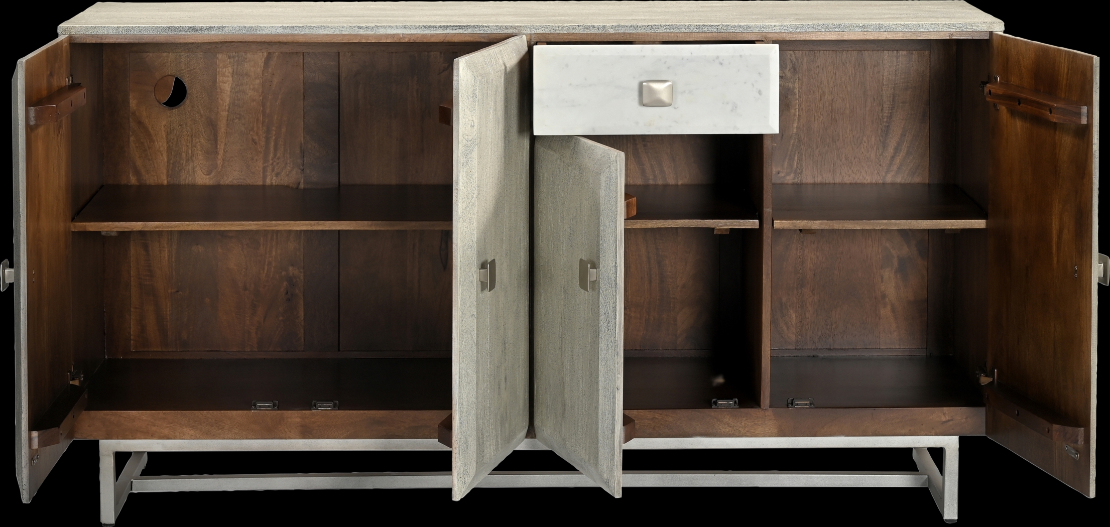 Madeira Gray Credenza - Thumbnail - Image 4