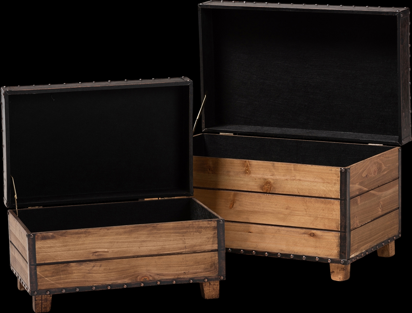 Madewood Brown Ottoman, Set of 2 - Thumbnail - Image 3