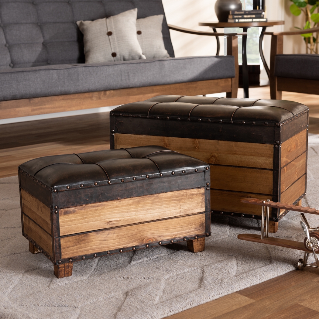 Madewood Brown Ottoman, Set of 2 - Thumbnail - Image 10