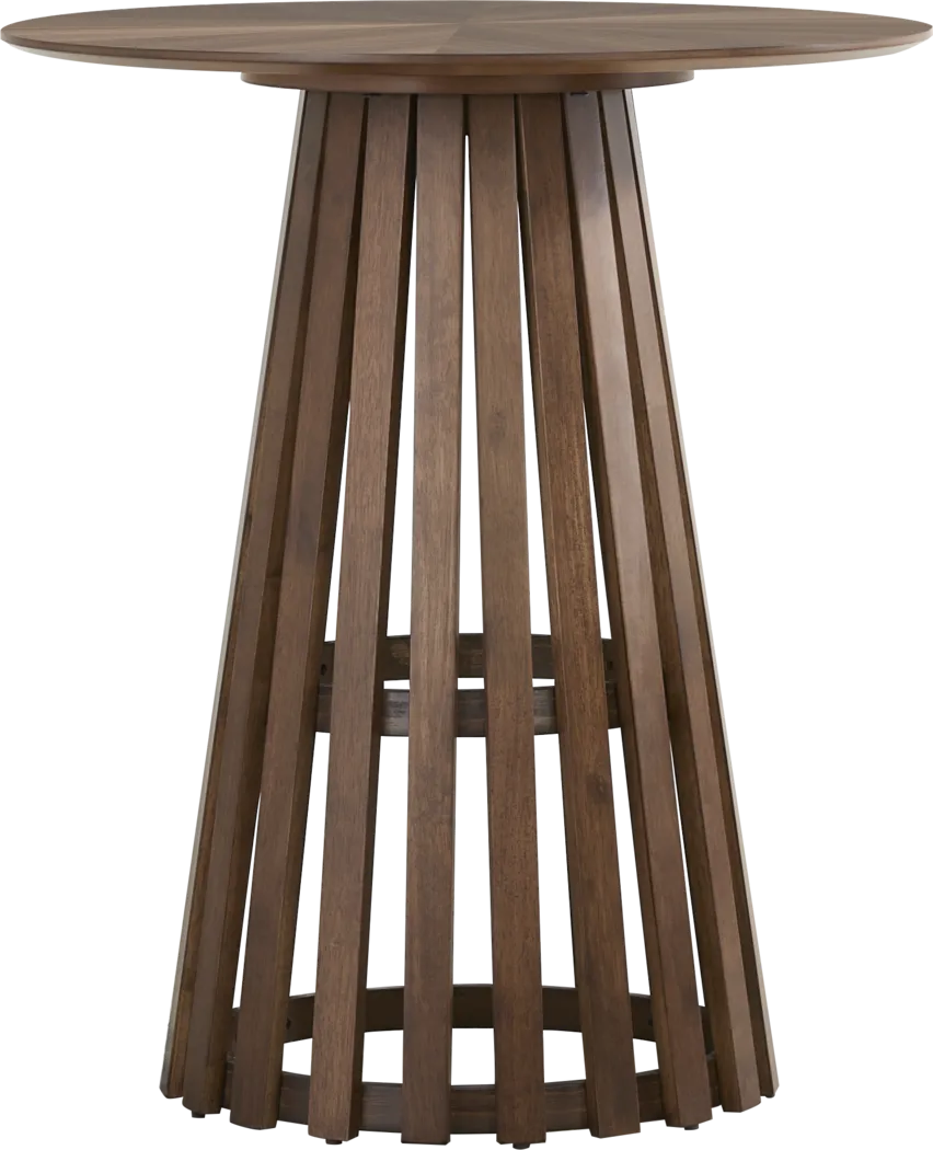 Madrid Walnut Round Counter Height Dining Table - Thumbnail - Image 1