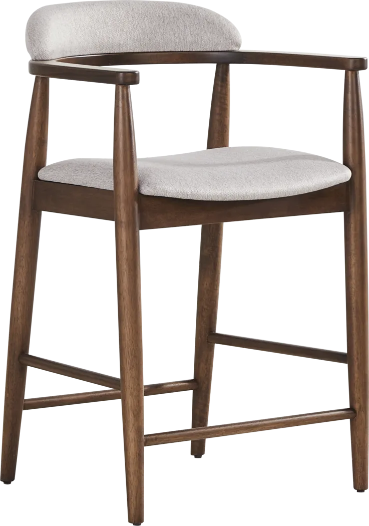 Madrid Walnut Counter Height Stool - Thumbnail - Image 1