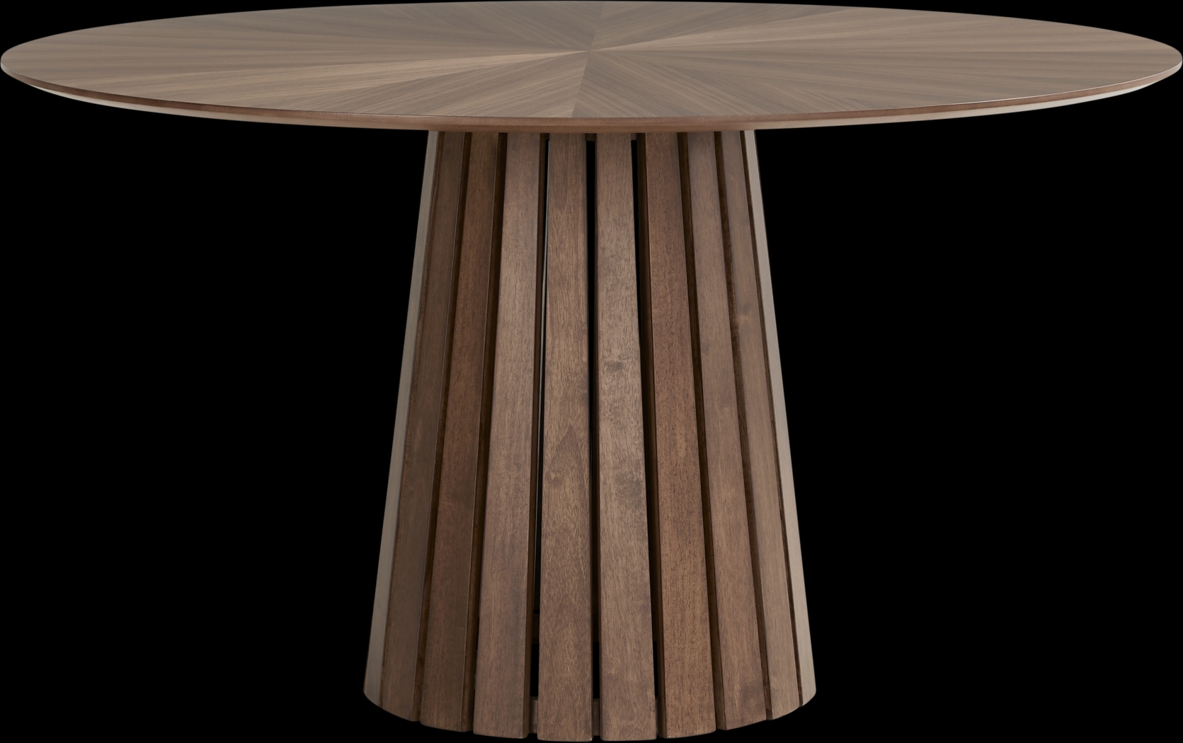 Madrid Walnut Finish Round Dining Table - Thumbnail - Image 1