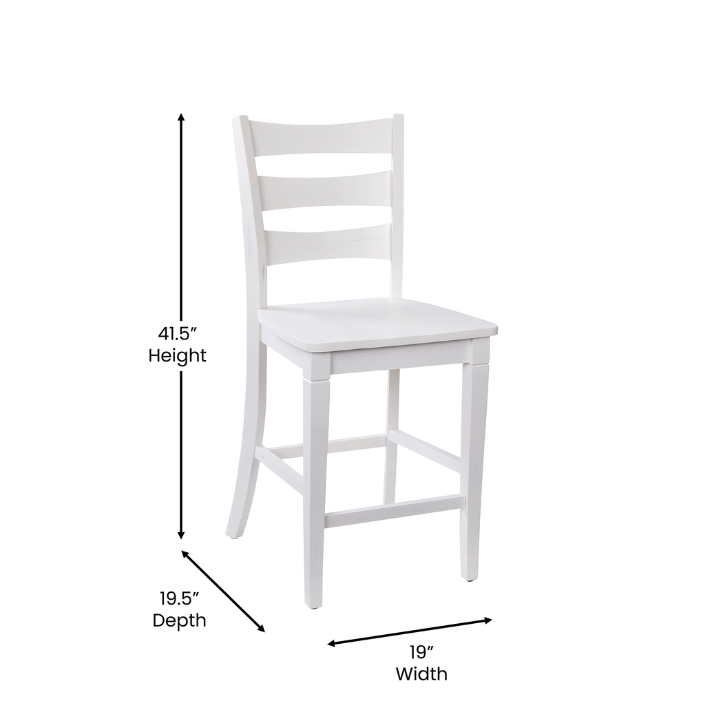 Madrona White Counter Height Stool, Set of 2 - Thumbnail - Image 10