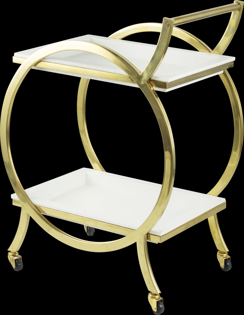 Maebelle White Bar Cart - Thumbnail - Image 1