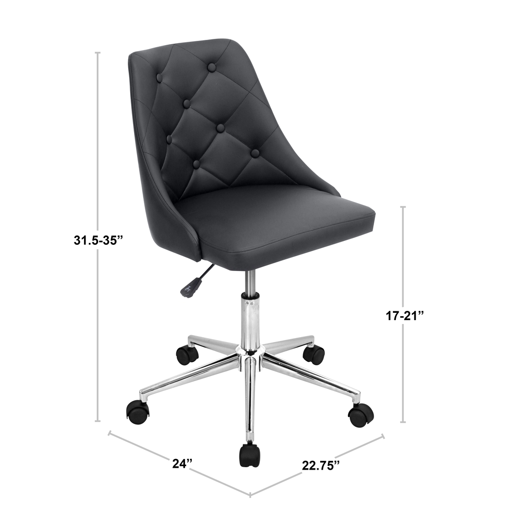 Maebeth I Black Office Chair - Thumbnail - Image 9