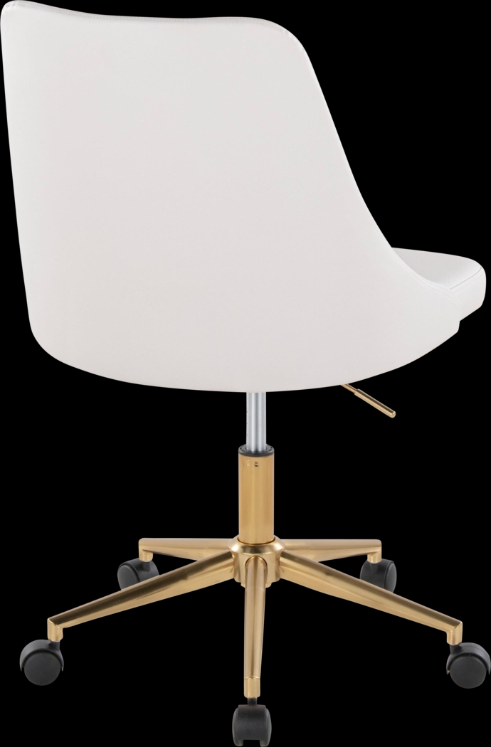 Maebeth I White Office Chair - Thumbnail - Image 4