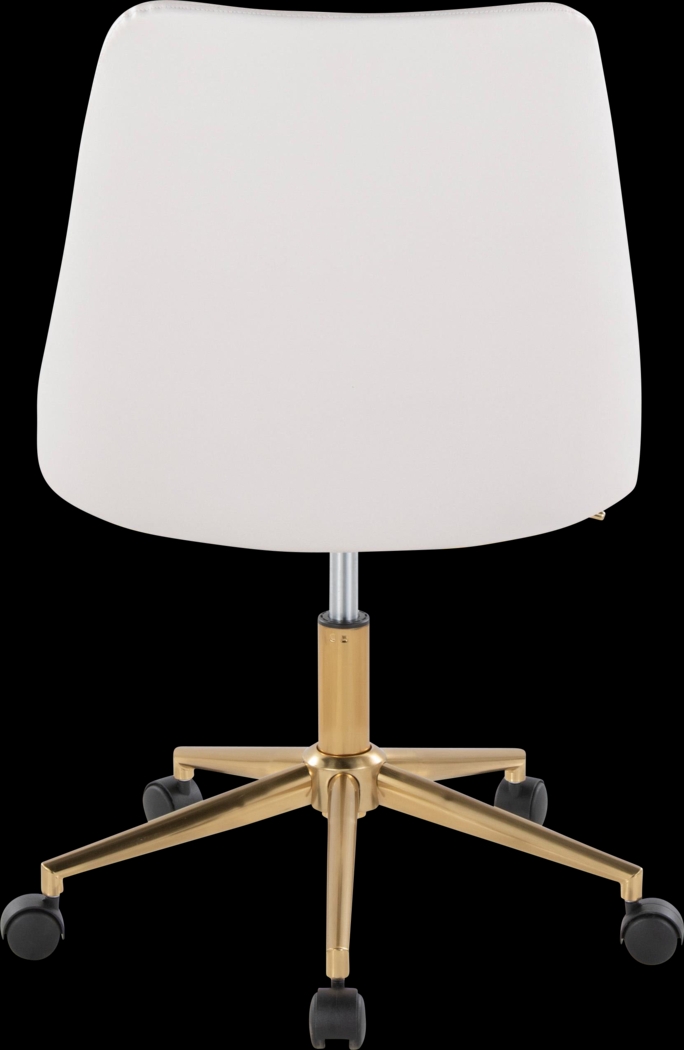 Maebeth I White Office Chair - Thumbnail - Image 5