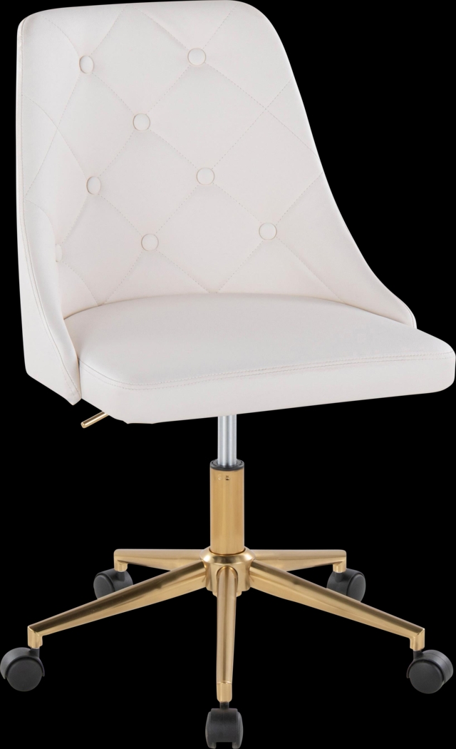 Maebeth I White Office Chair - Thumbnail - Image 1