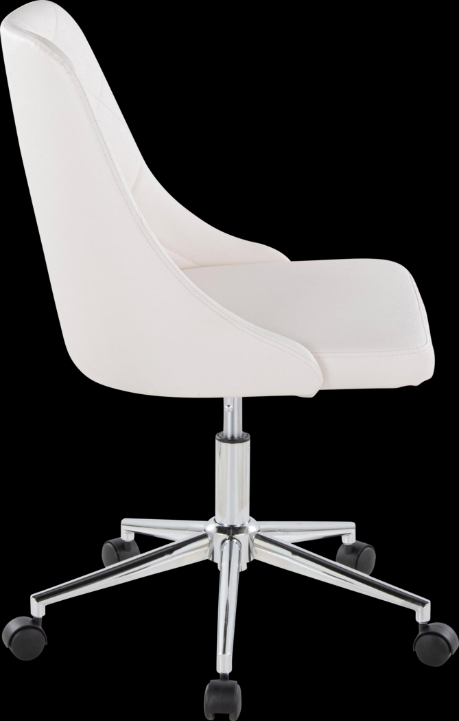 Maebeth II White Office Chair - Thumbnail - Image 3