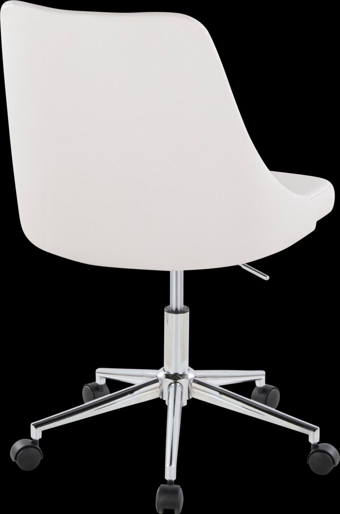 Maebeth II White Office Chair - Thumbnail - Image 4