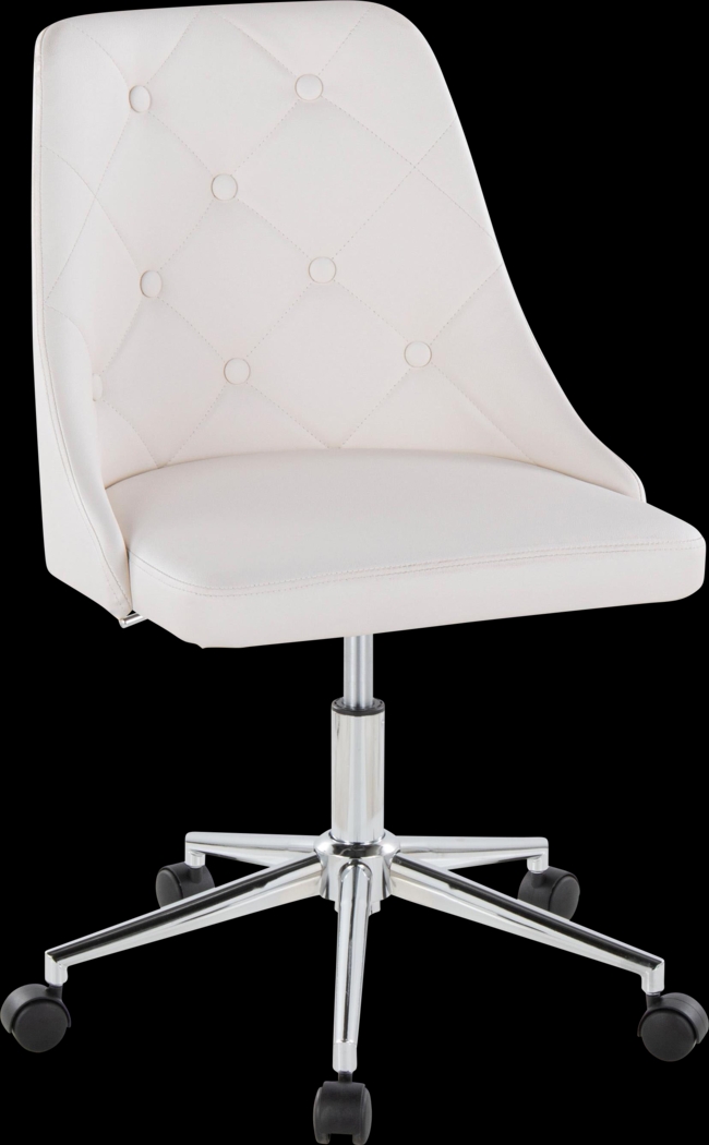 Maebeth II White Office Chair - Thumbnail - Image 1
