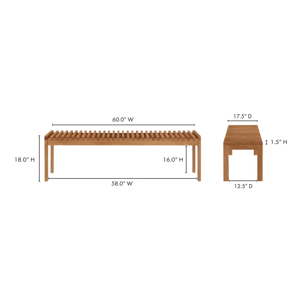 Mael Natural Bench - Image 2