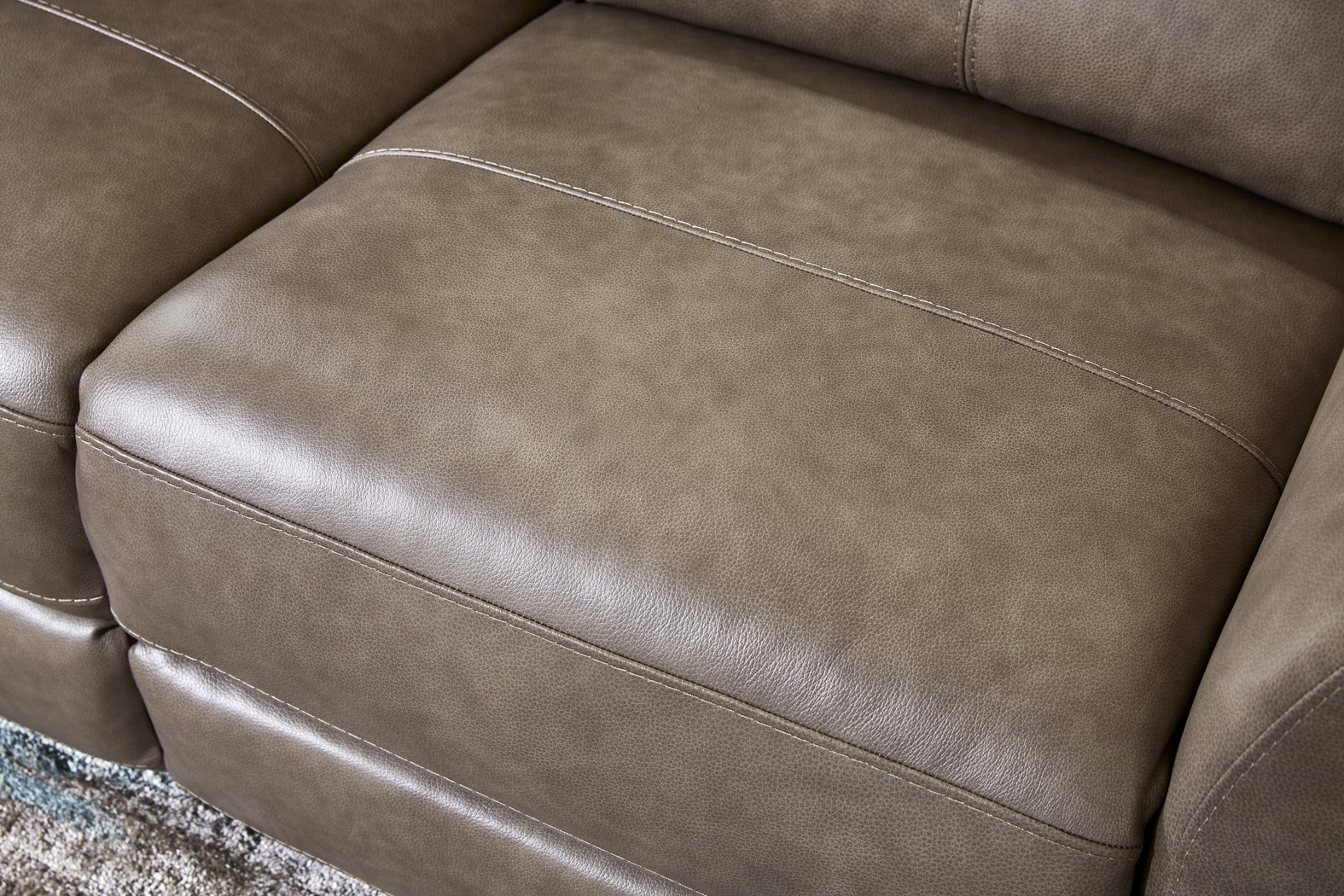 Maestro Mushroom Leather 5 Pc Living Room with Dual Power Reclining Sofa - Thumbnail - Image 6