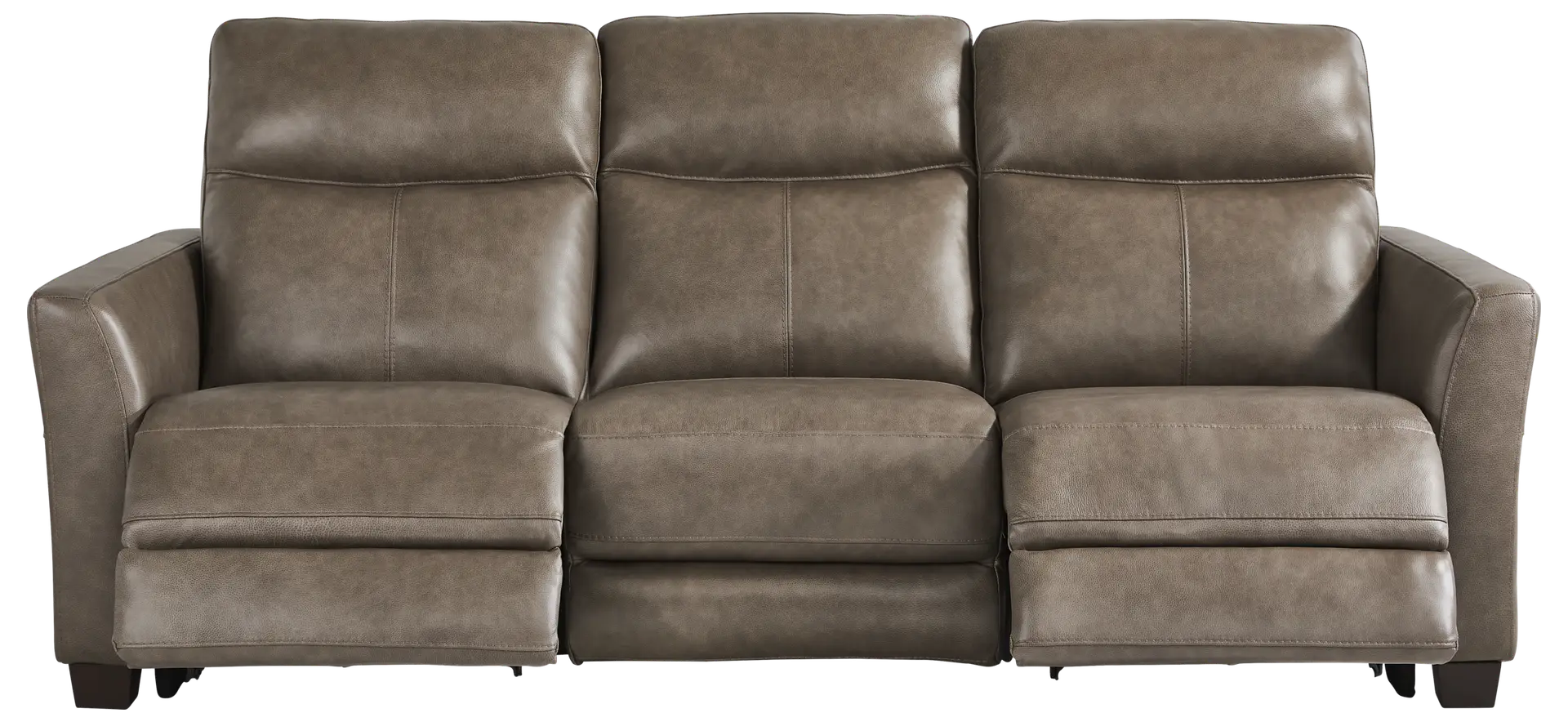 mushroom dual power reclining sofa