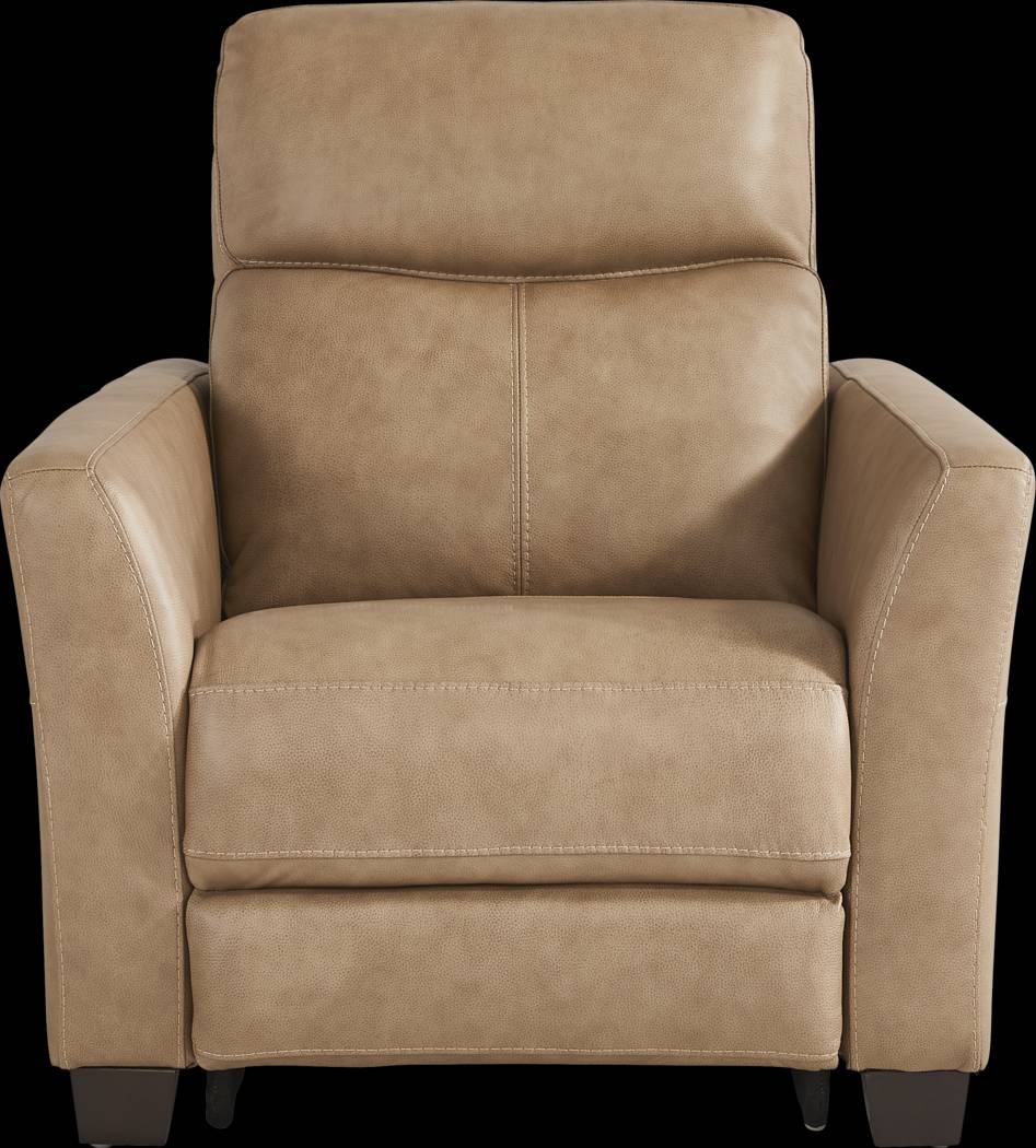 Maestro Sand Leather 6 Pc Dual Power Reclining Living Room - Thumbnail - Image 13