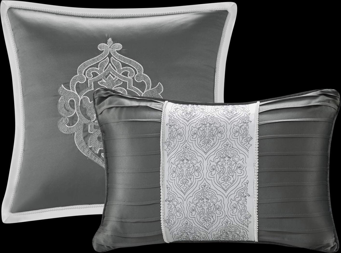 Magali Silver 8 Pc King Comforter Set - Thumbnail - Image 9