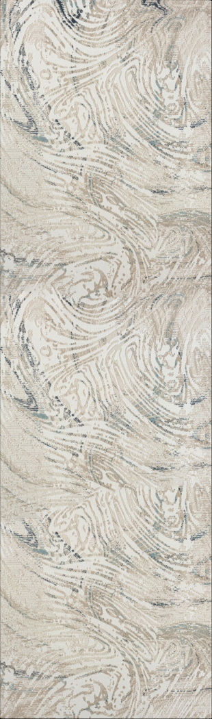 Maged Ivory/Blue 2'6 x 8' Runner Rug - Thumbnail - Image 1