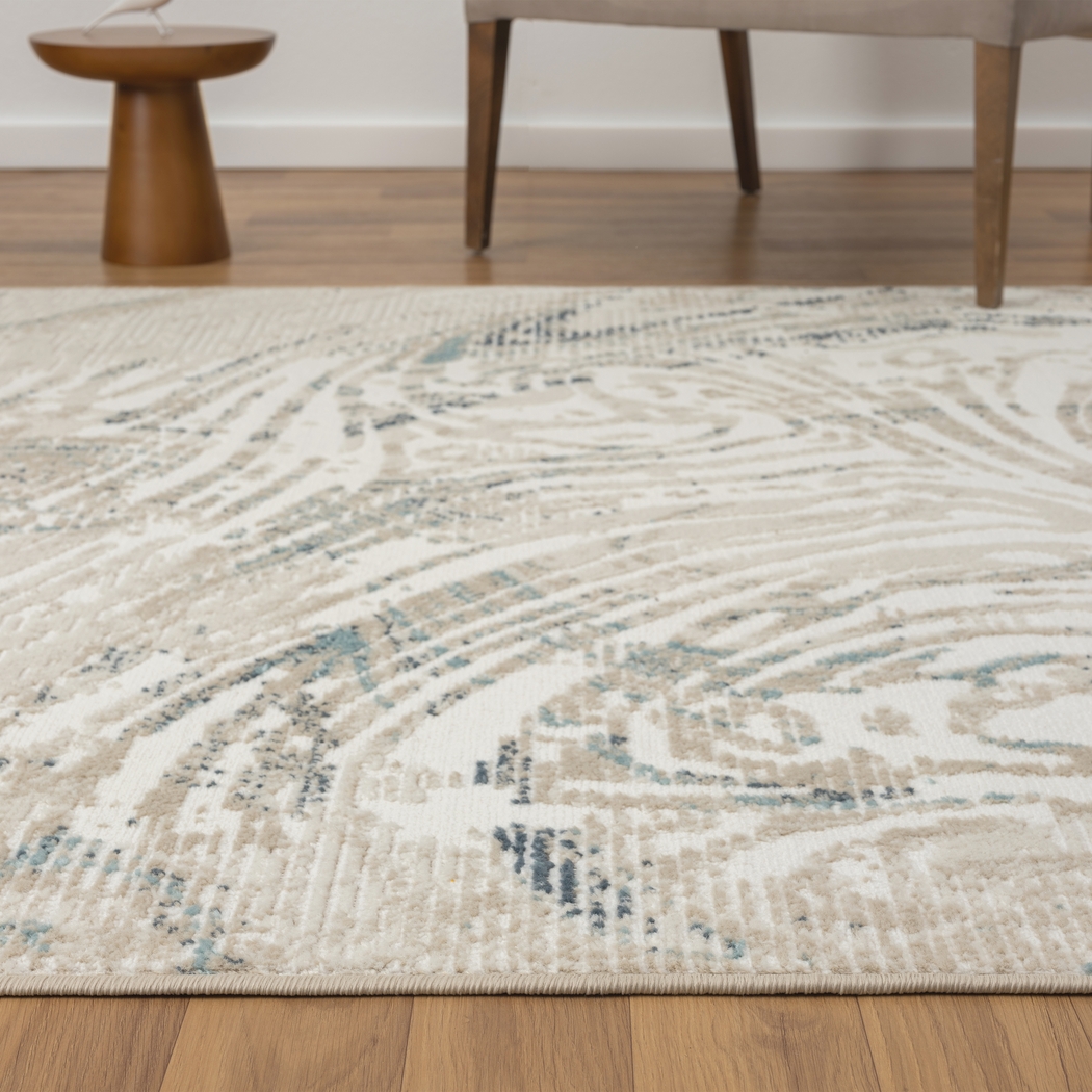 Maged Ivory/Blue 3'11 x 6' Rug - Thumbnail - Image 4