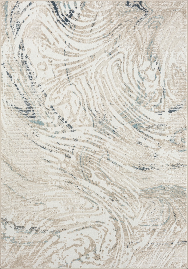 Maged Ivory/Blue 3'11 x 6' Rug - Thumbnail - Image 1