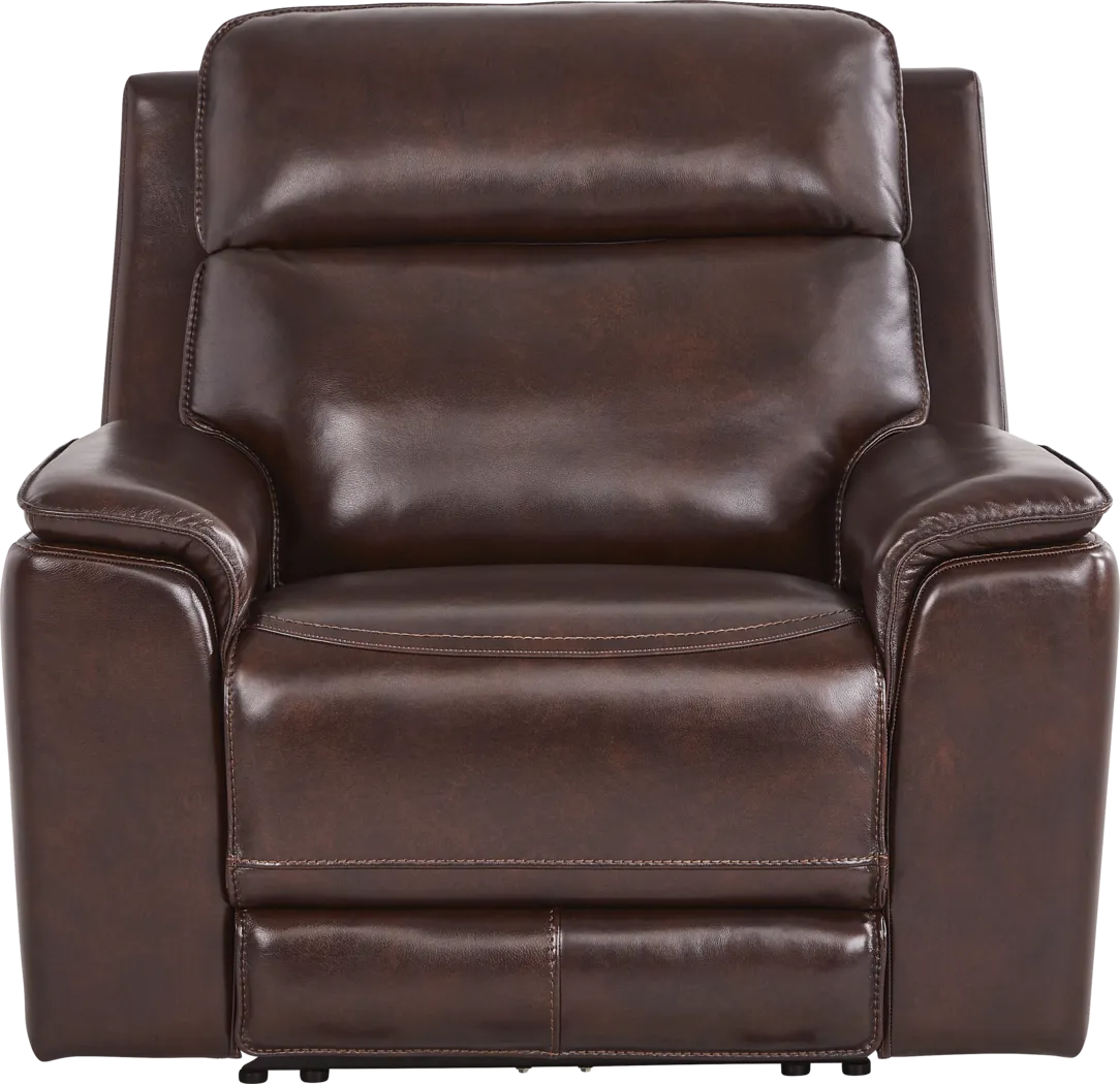 Magellan Merlot Leather Dual Power Recliner - Thumbnail - Image 2