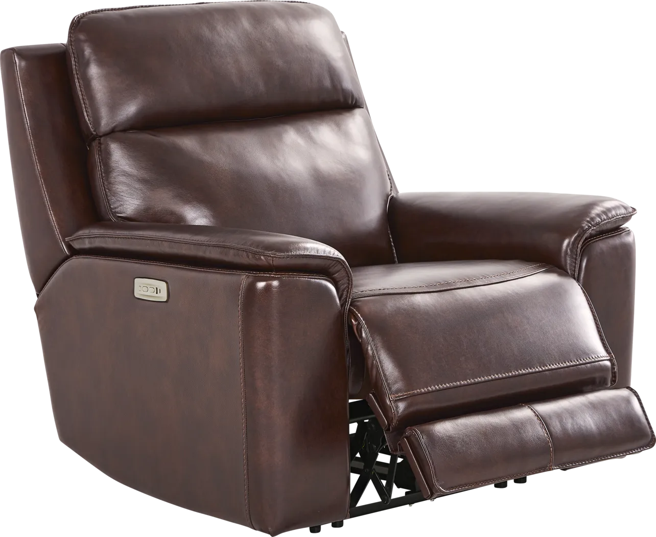 Magellan Merlot Leather Dual Power Recliner - Thumbnail - Image 1